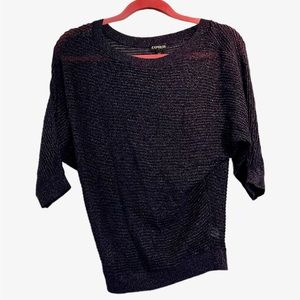 Express XS Glitter Top Short Sleeve